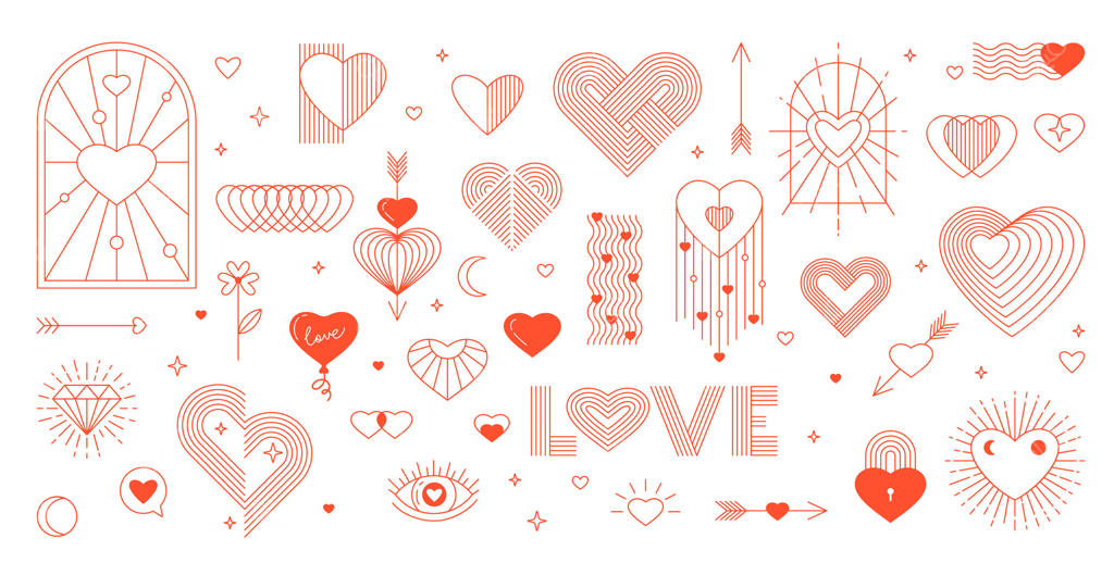 خط ولنتاین با قلب‌های بوهو برای تعطیلات عشق