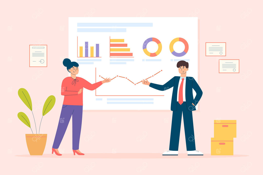 بررسی نمودارهای رشد توسط افراد تحلیلگر