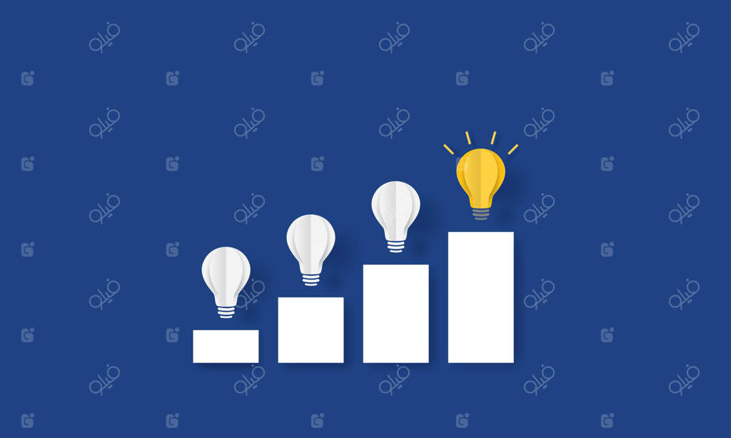 لامپ روشن روی پله‌ها، عادی جدید: مفهوم الهام‌بخش برای تجارت