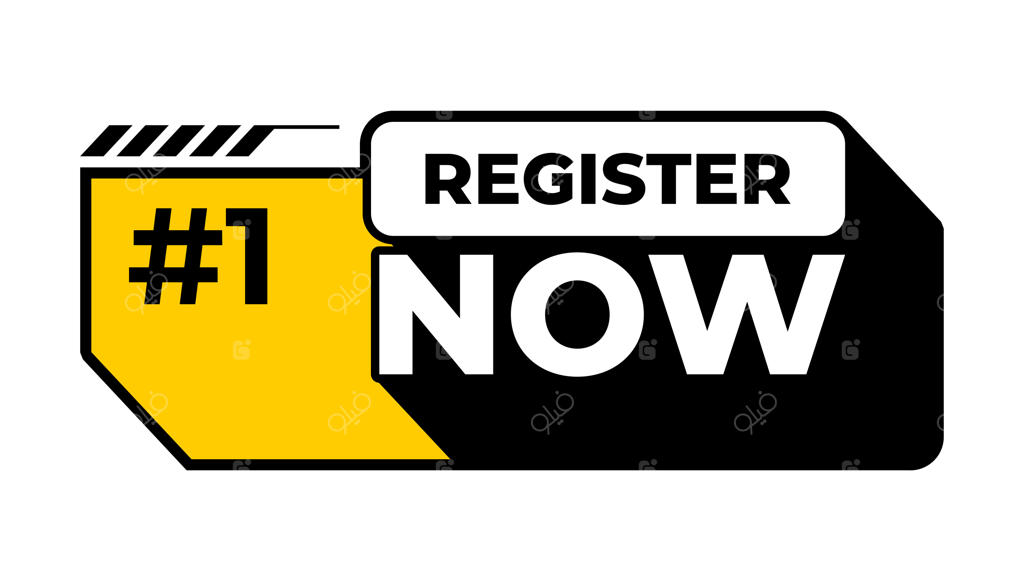 طرح وکتور مدرن علمی-تخیلی «ثبت نام کنید» با سایه بلند برای آیکون، لوگو و وب