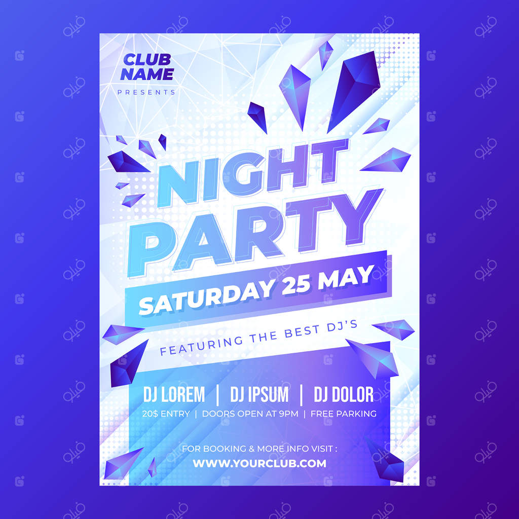 قالب مهمانی سفید تدریجی