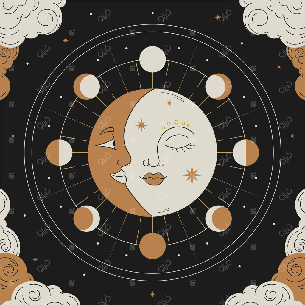 پس‌زمینه آسمانی دست‌کشیده