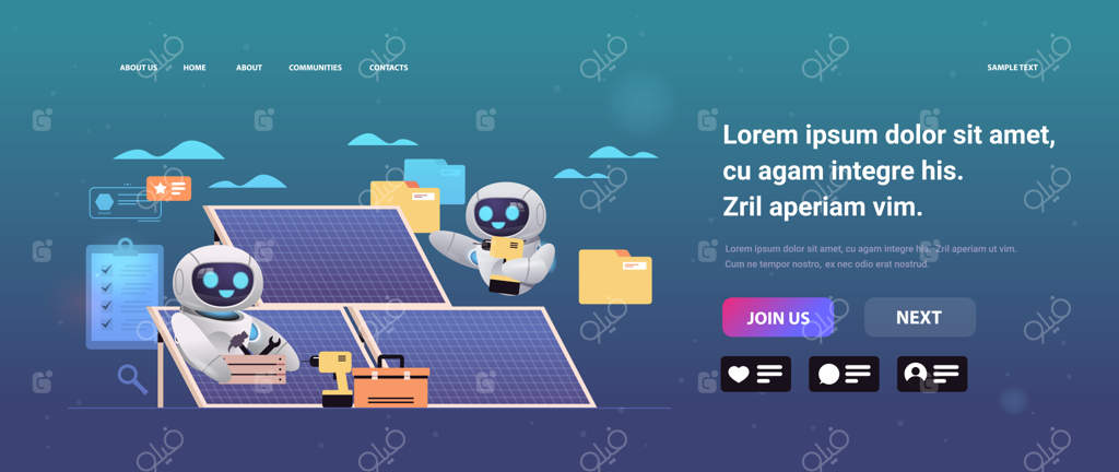 ربات‌ها در کنار ایستگاه پنل‌های خورشیدی: مهندسان رباتیک در حال بررسی انرژی جایگزین و بهره‌گیری از نور خورشید برای تولید برق