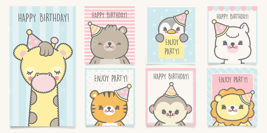 مجموعه کارت‌های تبریک تولد
