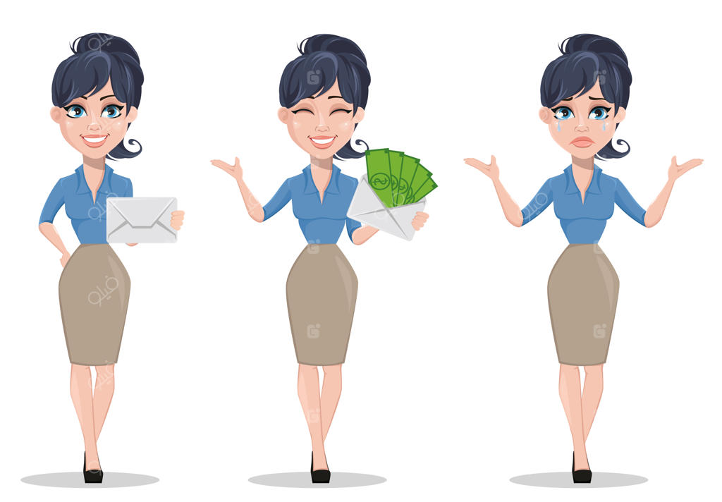 زن تاجر، مجموعه‌ای از سه ژست