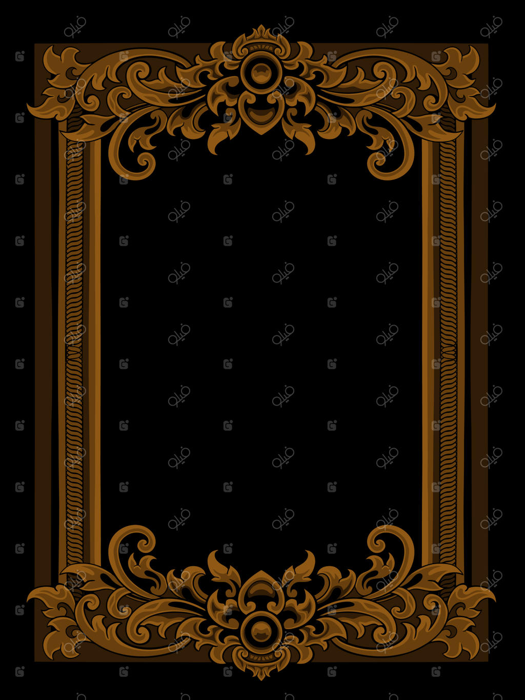 طراحی کلاسیک و زیبا با نقش برجسته و قابل ویرایش رنگ‌ها