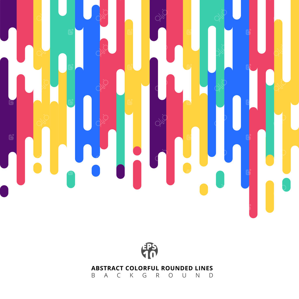 گذار نیم‌تُن با خطوط رنگین و گرد.