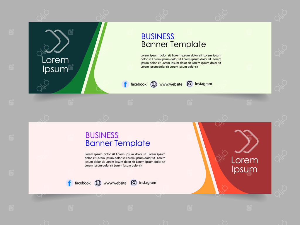 قالب خلاقانه بنر و پست تبلیغاتی شرکتی برای شبکه‌های اجتماعی