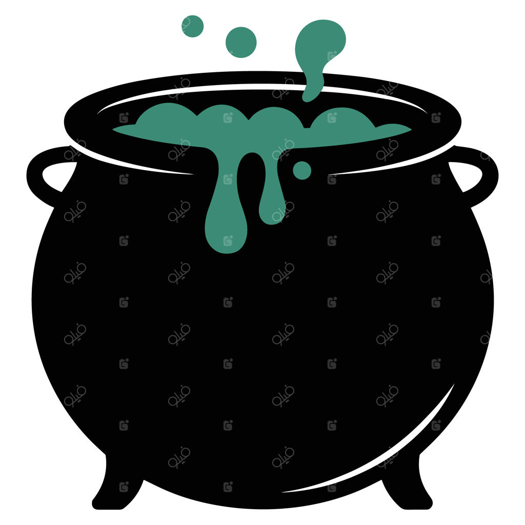 پاتیل معجون جادویی در حال جوشیدن