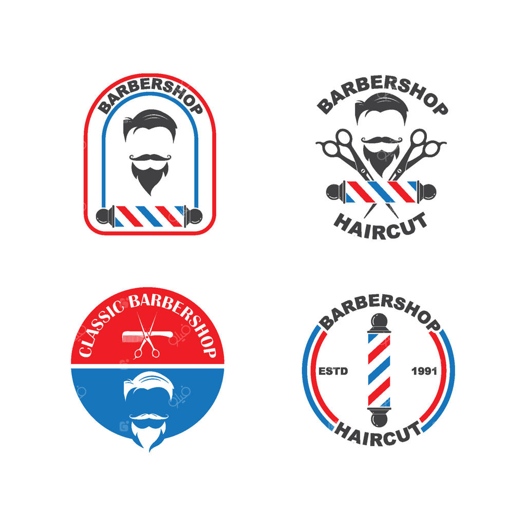 آیکون وکتور لوگوی آرایشگاه مردانه