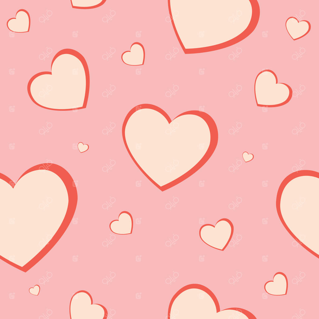 پترن یکپارچه قلب - پس‌زمینه قلب صورتی
