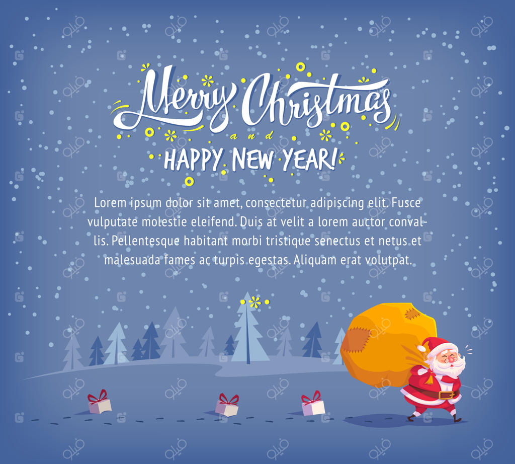 پوستر کارت تبریک شادباش کریسمس مبارک