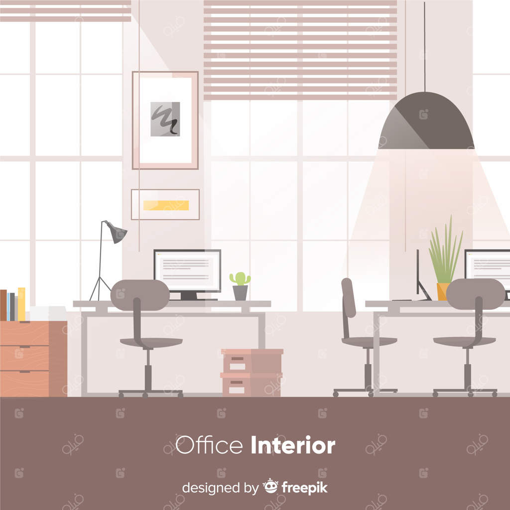 طراحی داخلی شیک اداری به سبک تخت