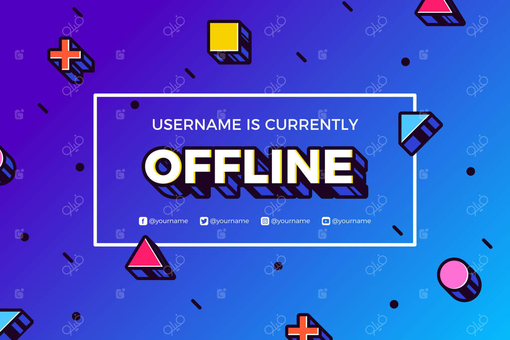 بنر آفلاین توییچ به سبک ممفیس