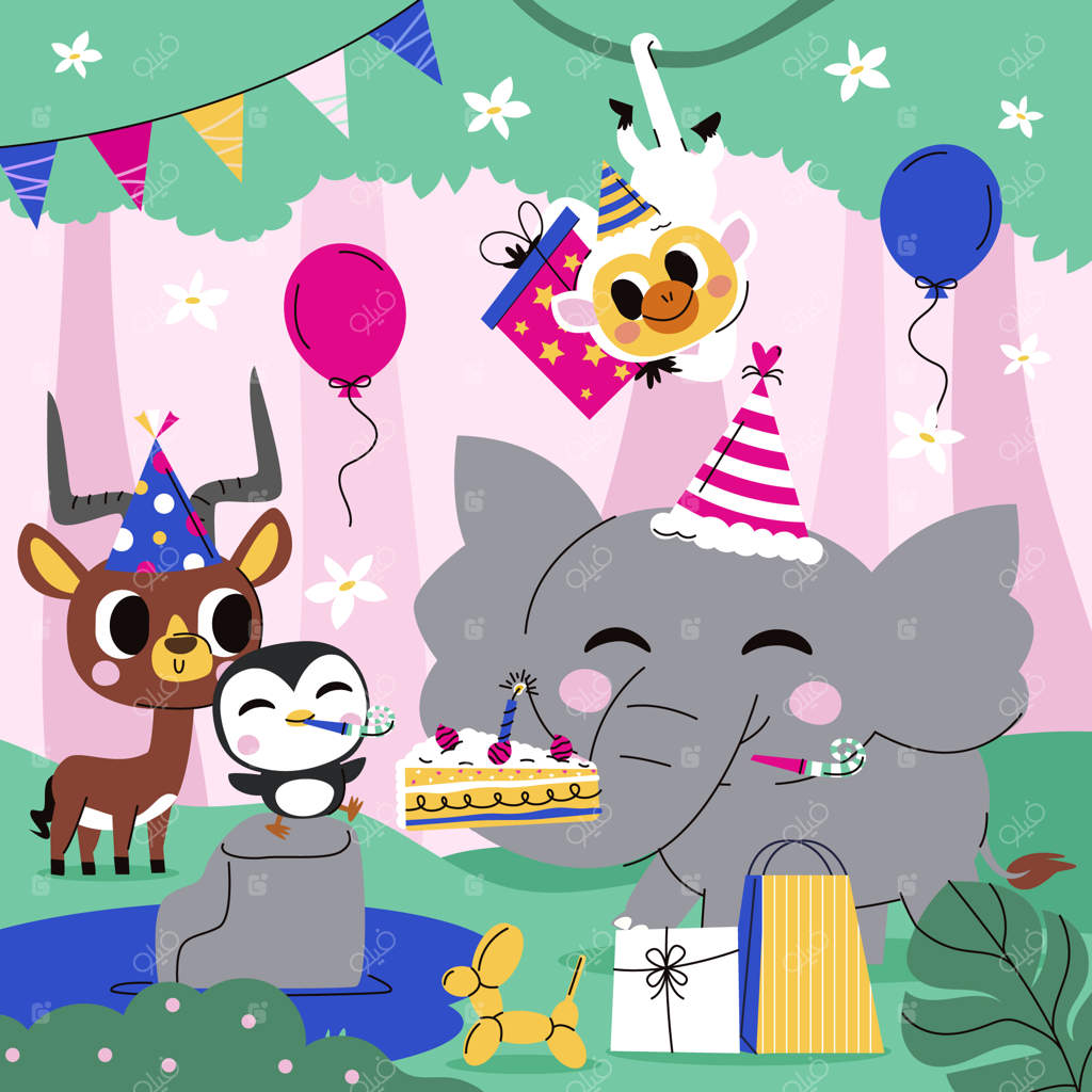 تصویرسازی تولد با دست کشیده شده