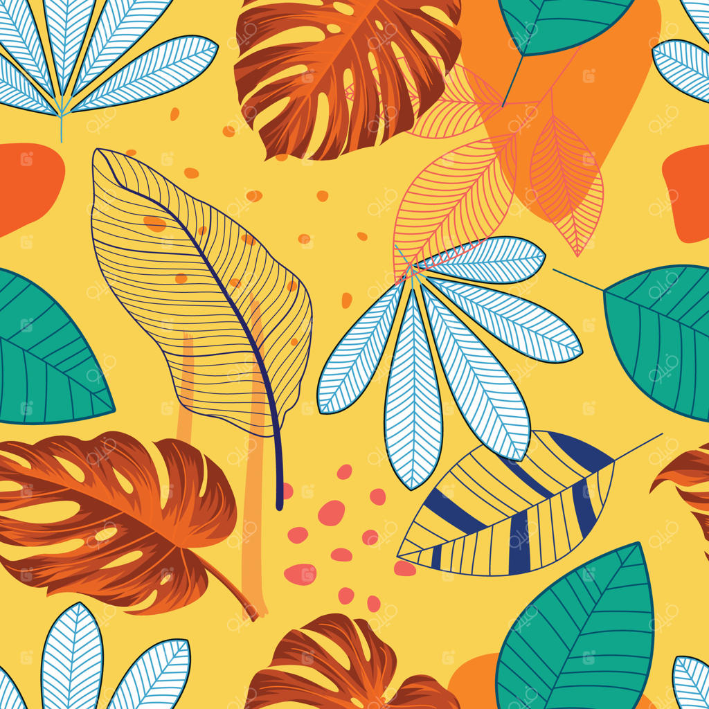 طرح برگ‌های گرمسیری پرجنب‌وجوش؛ ایده‌آل برای دکور تابستانی