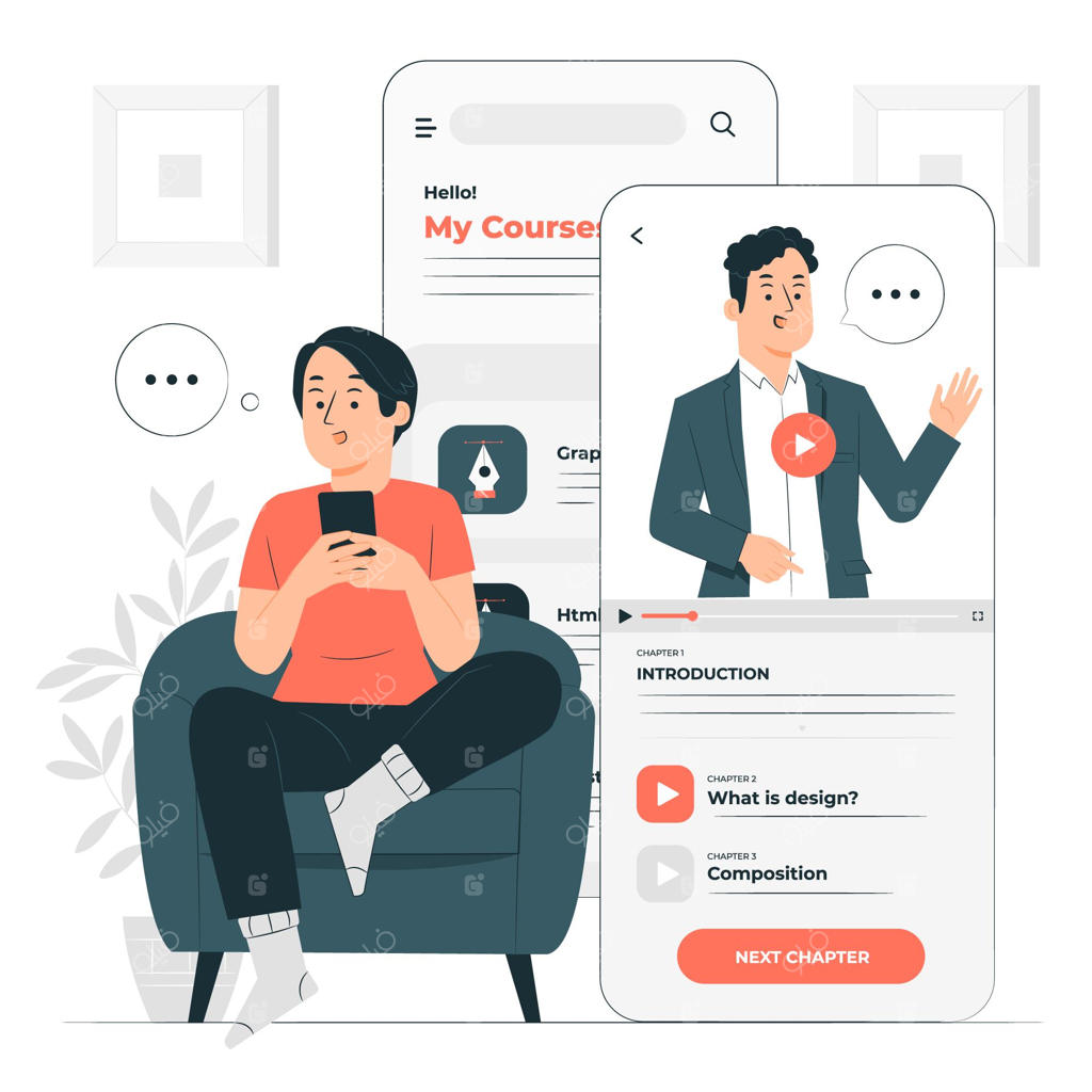 تصویرسازی مفهومی اپلیکیشن آموزشی