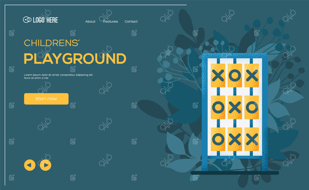 فلایر مفهوم عبور از صفر، بنر وب، سربرگ رابط کاربری، ورود به سایت.