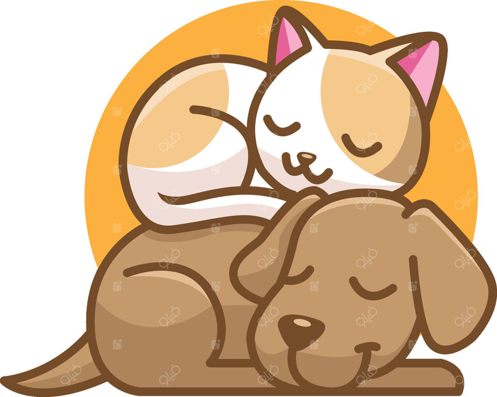 سگ و گربه ایده‌آل برای لوگوی فروشگاه حیوانات خانگی