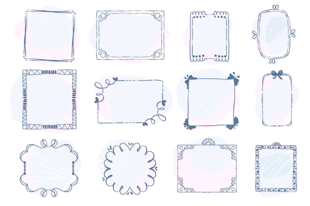 مجموعه قاب‌های طراحی دو دستی و خلاقانه