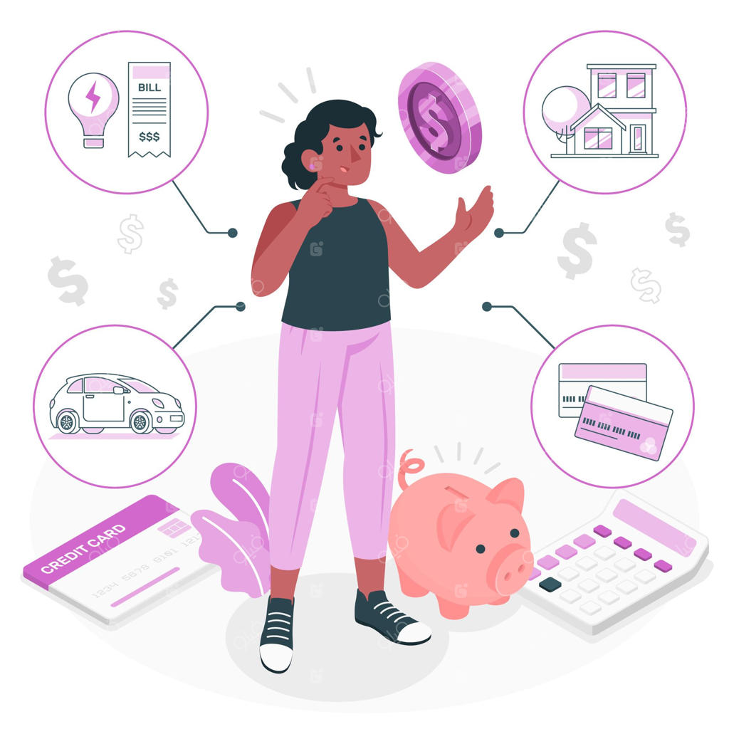 تصویرسازی مفهوم مدیریت مالی شخصی