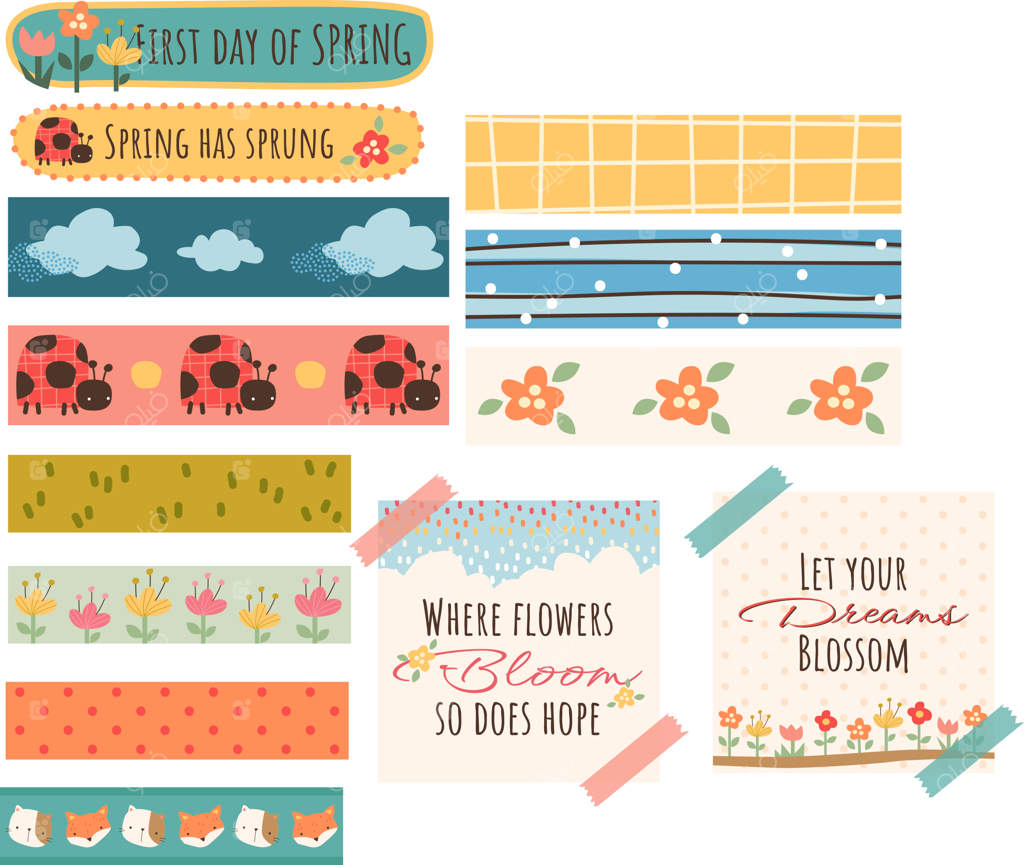 استیکرهای حیوانات بهاری همراه با نقل‌قول‌های انگیزشی