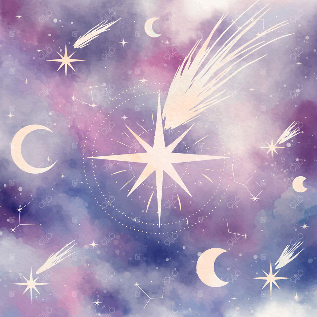 تصویرسازی ستاره دنباله‌دار با آبرنگ