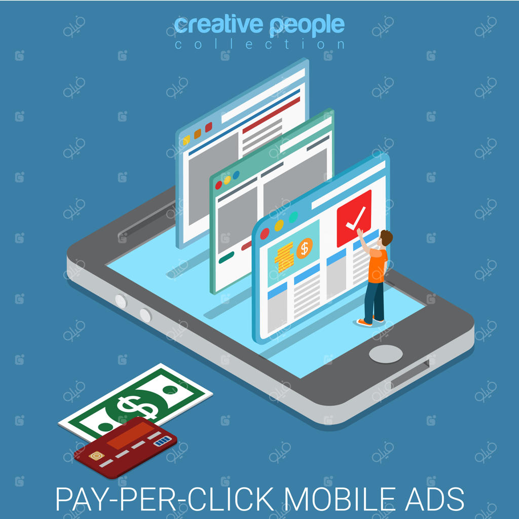 پرداخت به ازای کلیک: مدل ایزومتریک تخت