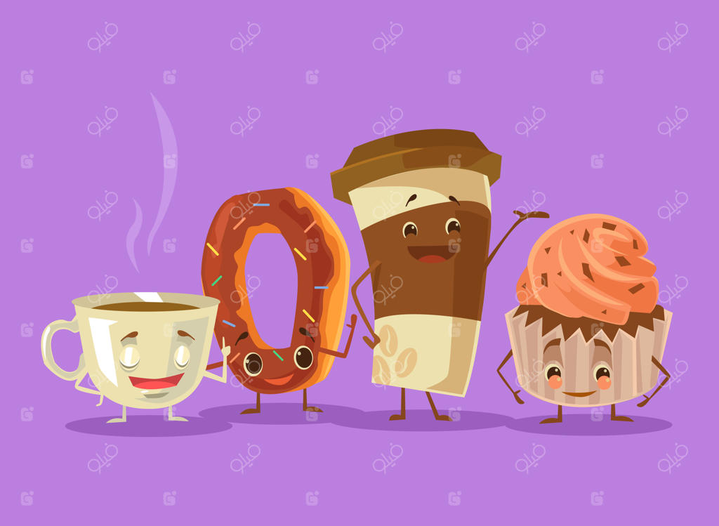 قهوه، چای، کیک و دونات: دوستان همیشگی.