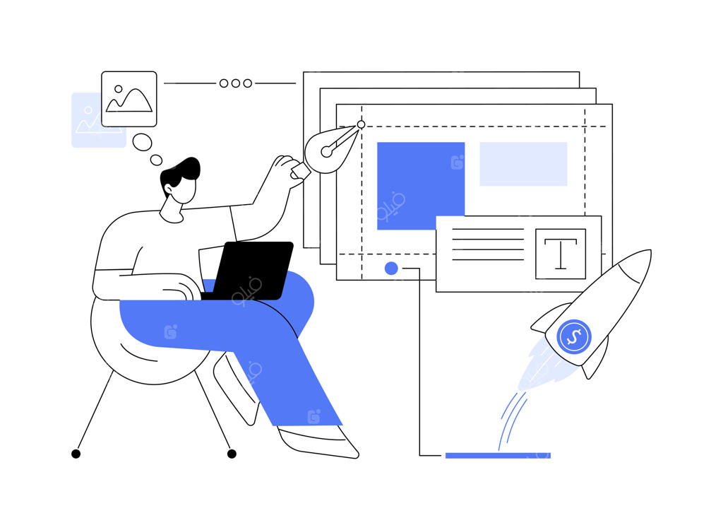 تصویرسازی وکتور مفهوم انتزاعی دپارتمان طراحی