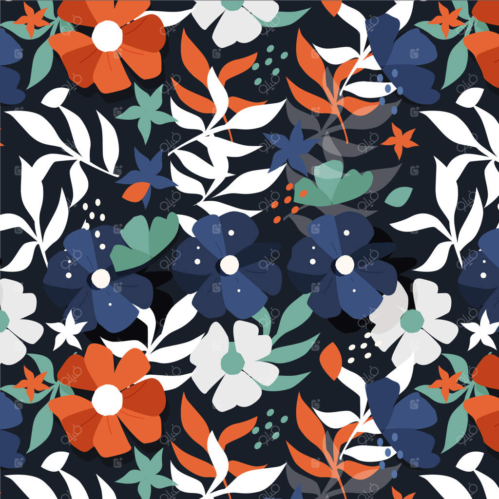 طراحی الگوی گلدار تخت