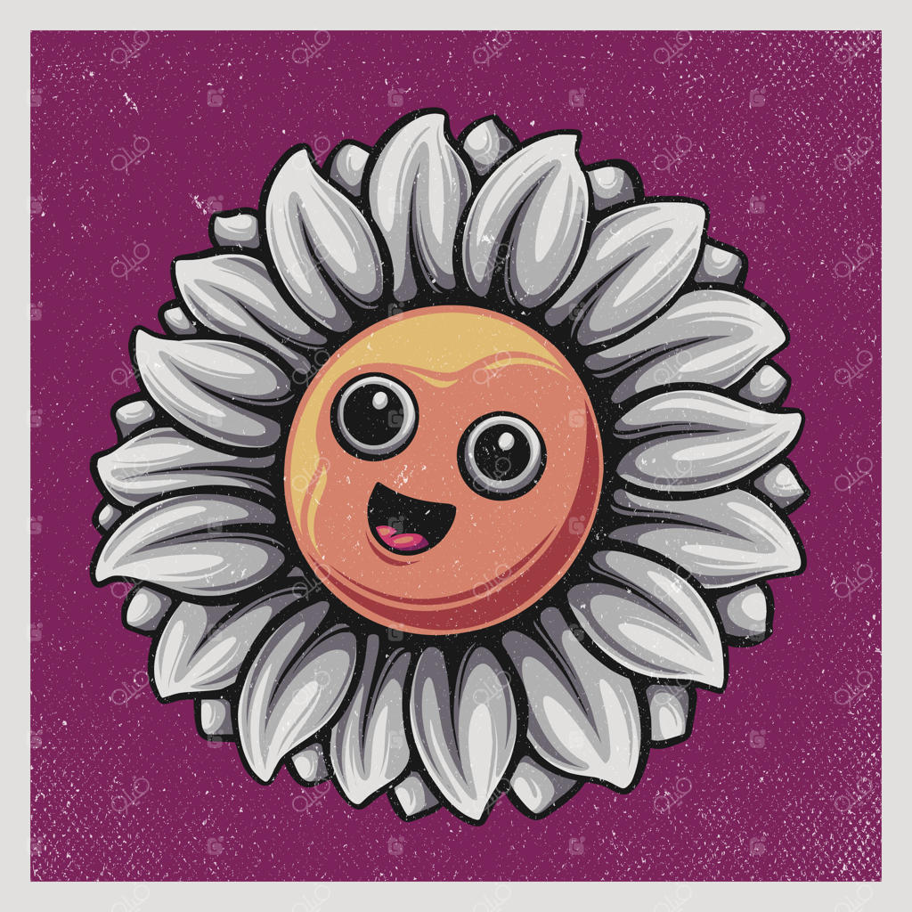 شخصیت کارتونی گل بابونه بامزه