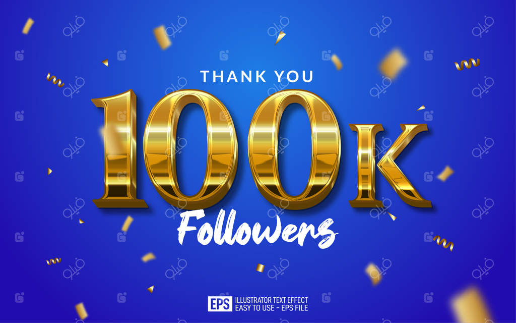 متن استایل «تشکر از 100 هزار دنبال‌کننده»