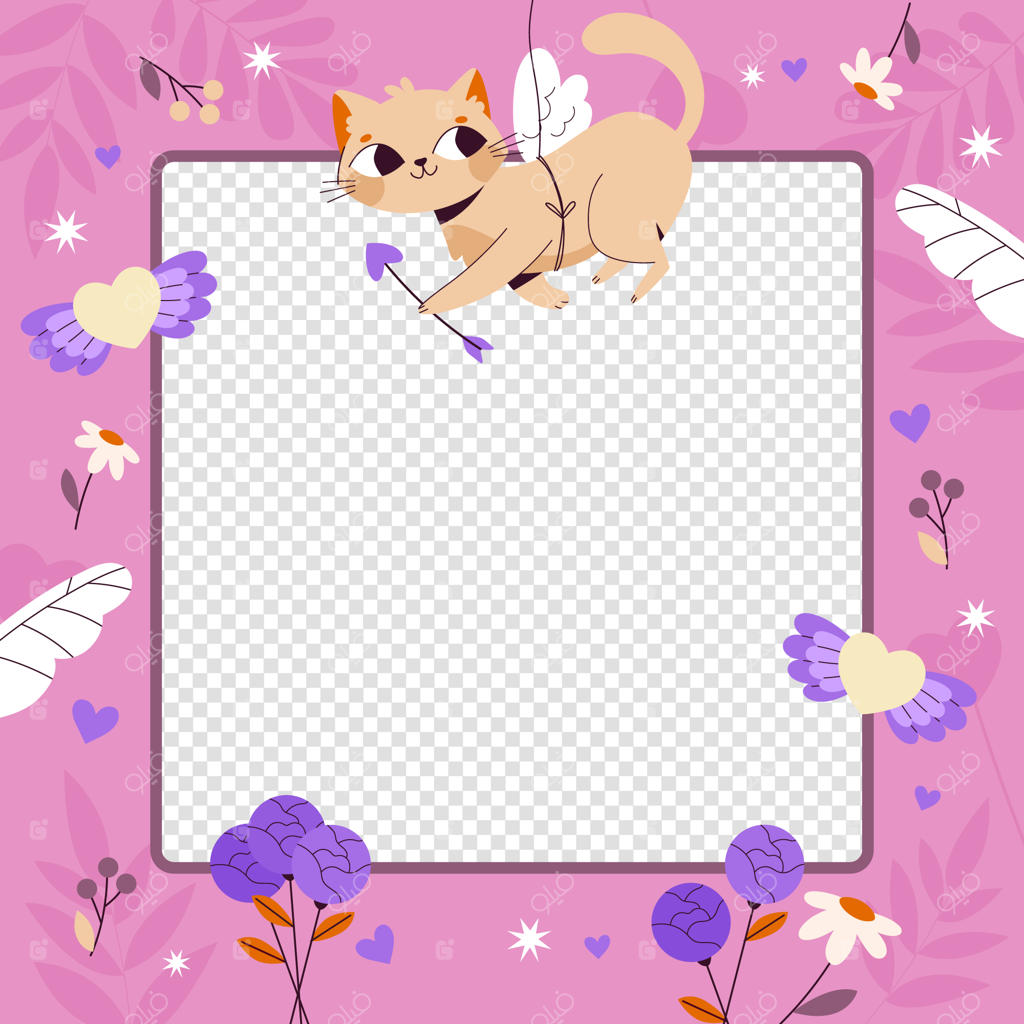 طراحی قاب عکس عاشقانه با نقاشی دستی