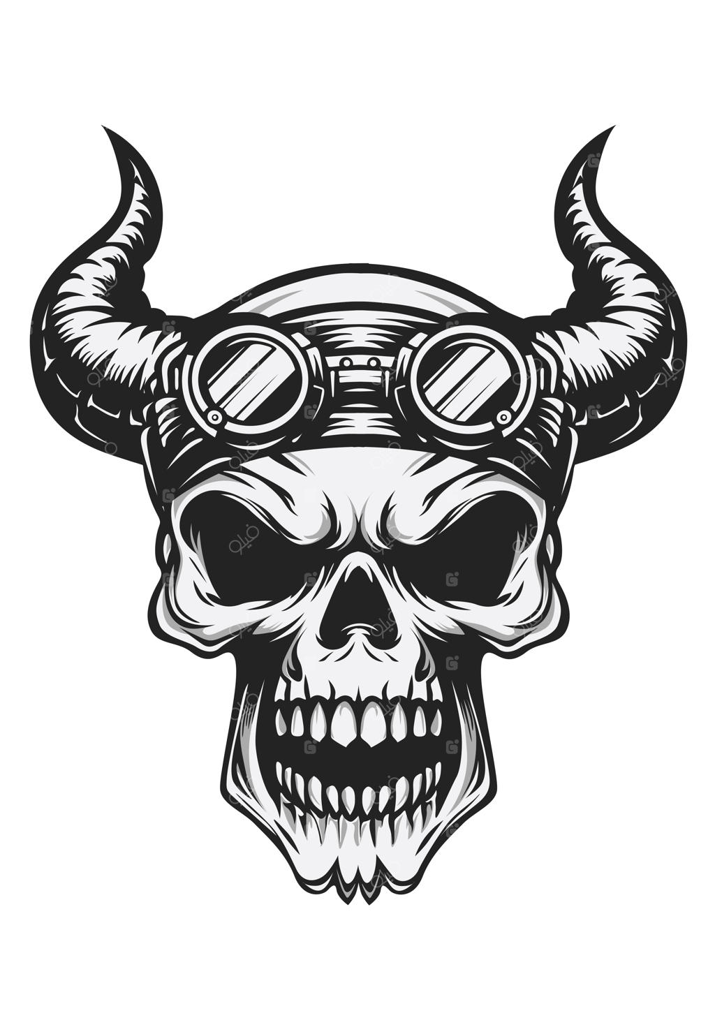 جمجمه اهریمنی موتورسوار جاده