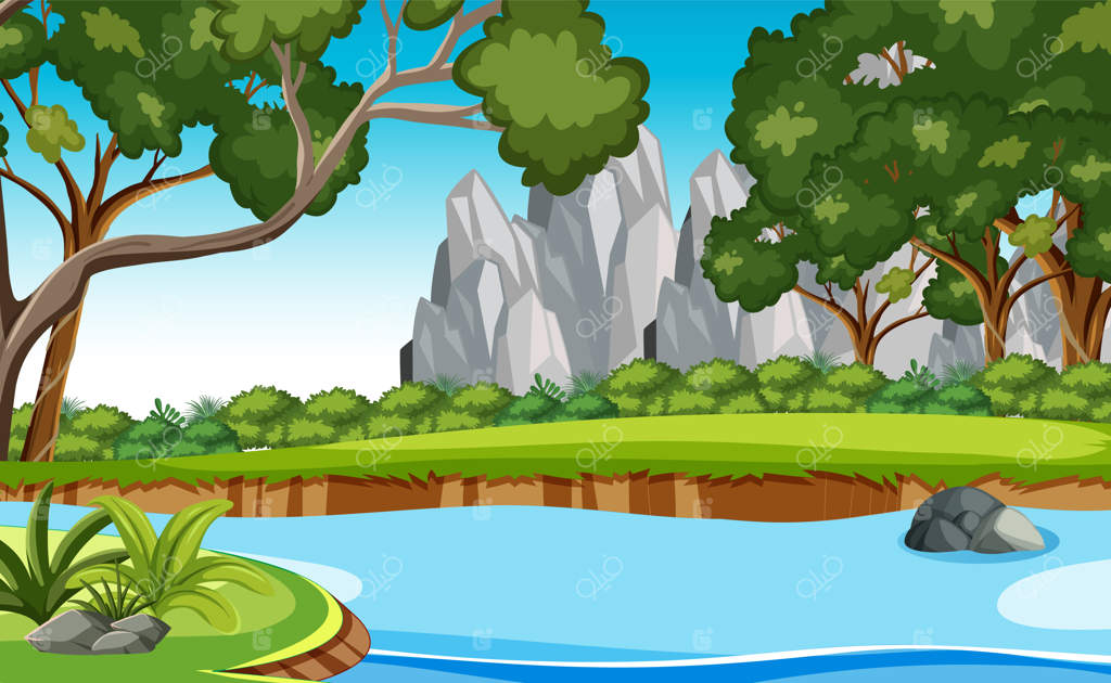 منظره‌ای از طبیعت با درختان و دشت‌ها