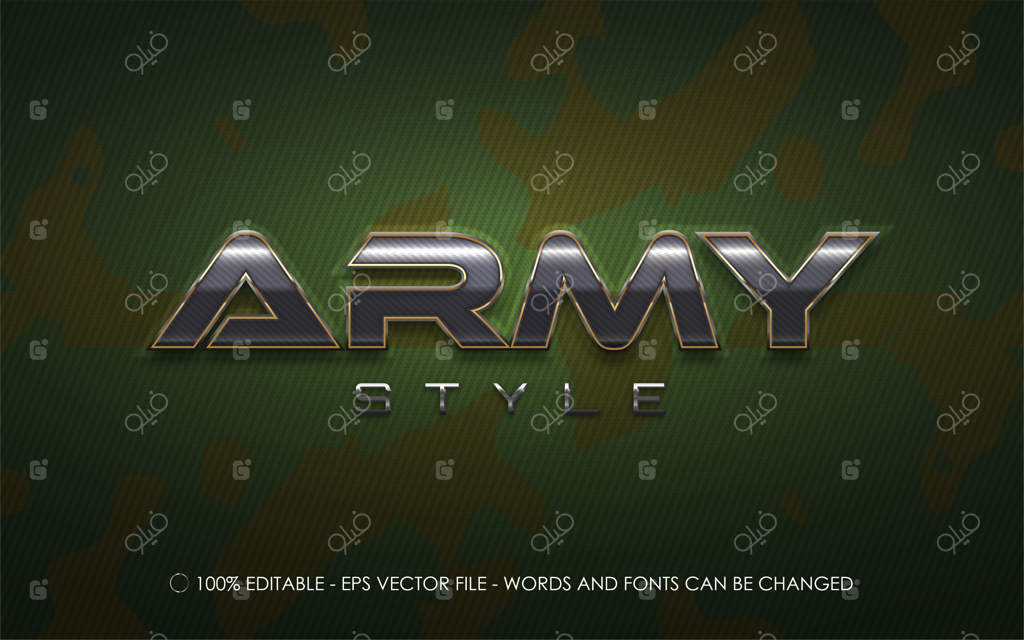 تاثیر متن قابل ویرایش، تصاویر به سبک ارتش