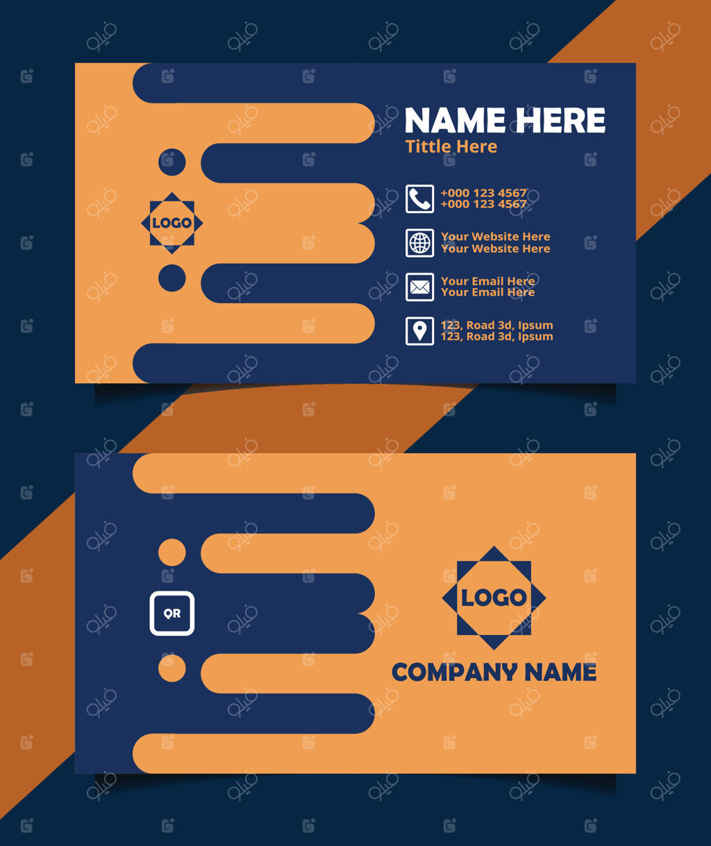 قالب طراحی کارت ویزیت مینیمال. طراحی ملاقات. قالب اطلاعات تماس. برندینگ شرکت. کارت ویزیت، کارت ملاقات.