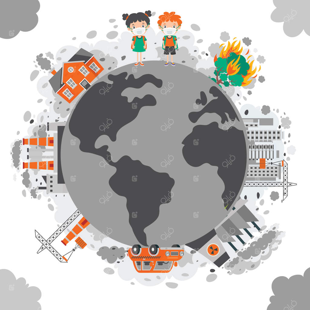 تصویرسازی مفهومی آلودگی هوا