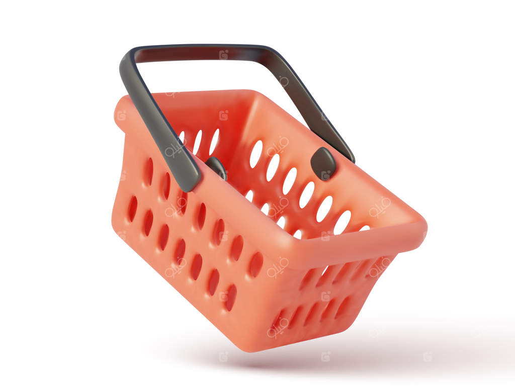 چرخ خرید خالی روی زمینه سفید