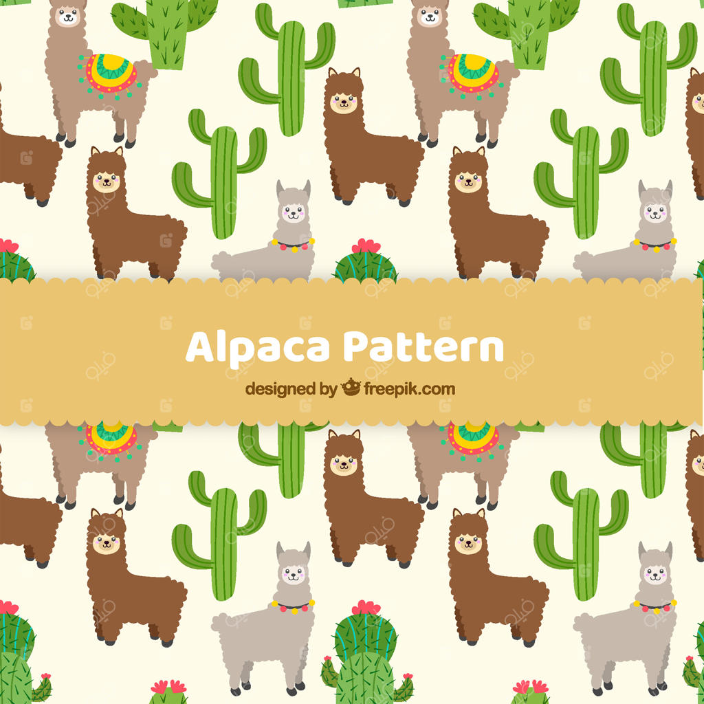 پترن آلپاکا با طراحی تخت