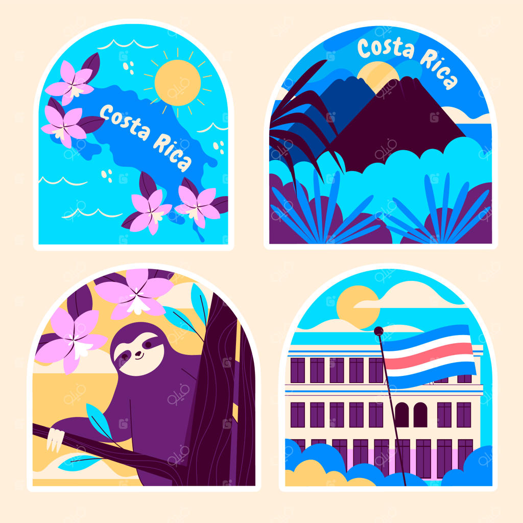 برچسب‌های ساده کاستاریکا