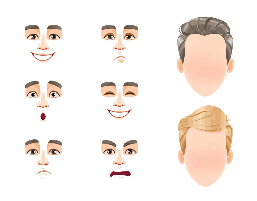 مجموعه احساسات و حالات مختلف مردان