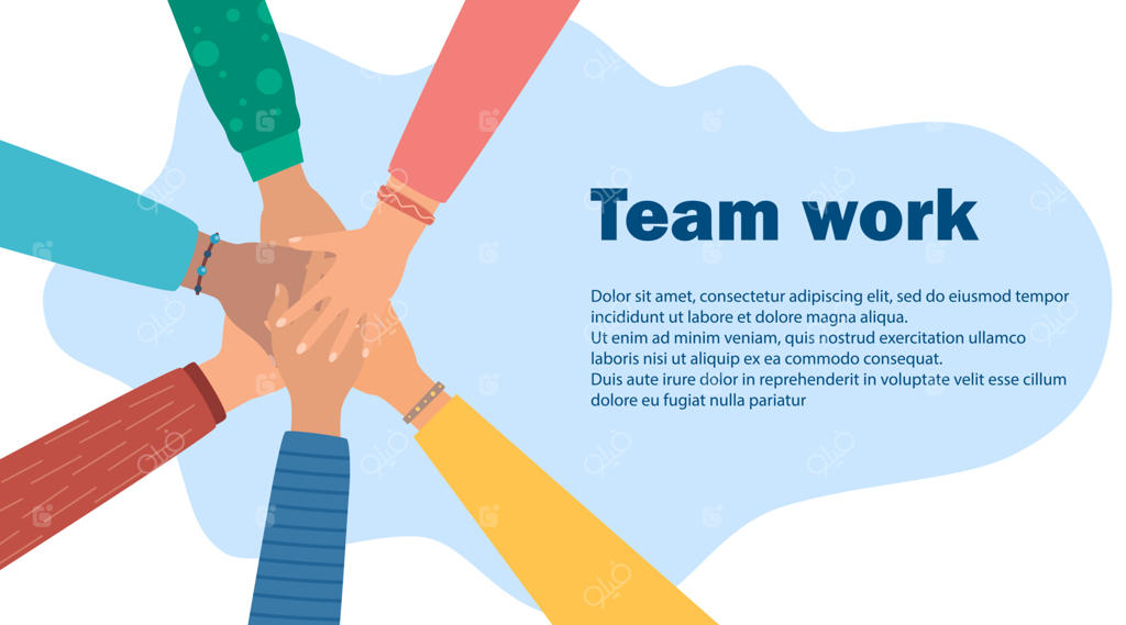 مردم چندفرهنگی دست‌هایشان را به هم می‌گذارند. همکاری، دوستی، وحدت، کمک، برابری، حمایت، مشارکت، جامعه، حرکت اجتماعی، مفهوم دوستی. قوی‌تر با هم. تصویر وکتور.