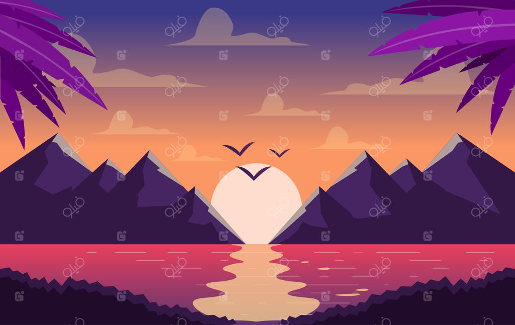 تصویرسازی وکتور منظره