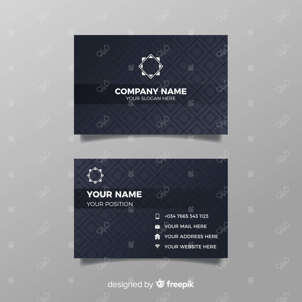 قالب کارت ویزیت با طرح شیک و زیبا