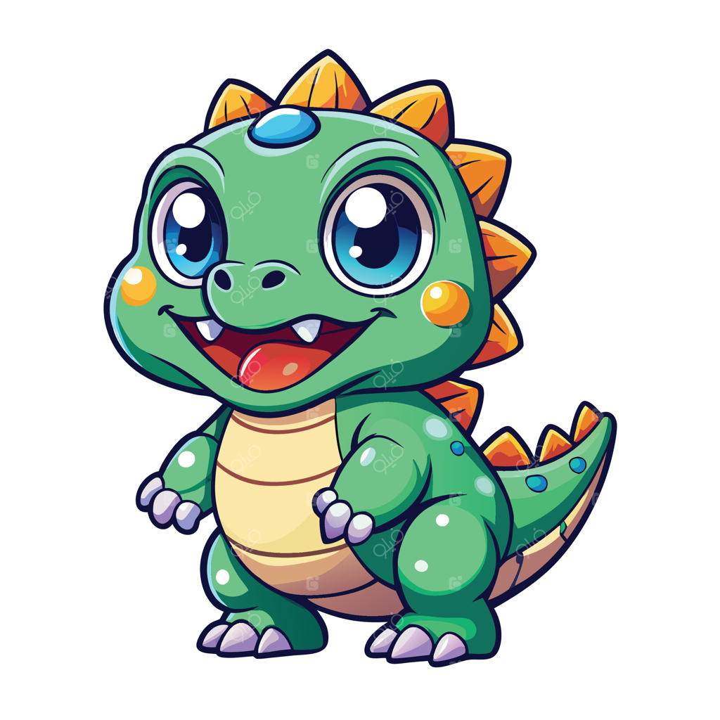 تصویر زیبای دایناسور کارتونی