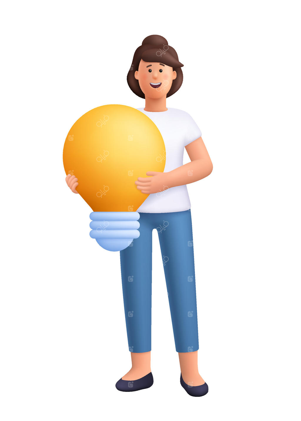 نماد لامپ روشن که نشان‌دهنده ایده‌های خلاقانه است - وکتور حرفه‌ای