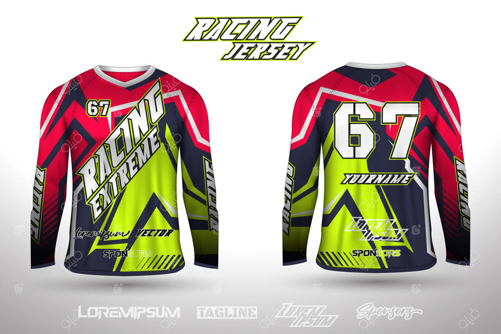 طراحی پیراهن ورزشی برای فوتبال، مسابقات، دوچرخه‌سواری و بازی‌های رایانه‌ای