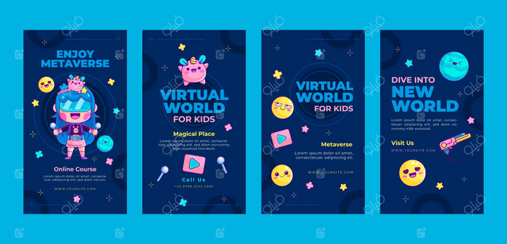 استوری‌های اینستاگرام دنیای مجازی با طراحی دستی